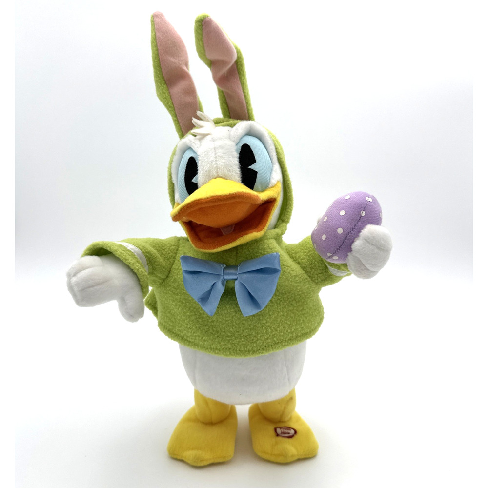 Hallmark Disney Donald Duck Easter Bunny Plush Sound & Motion Don't Pull My Ears